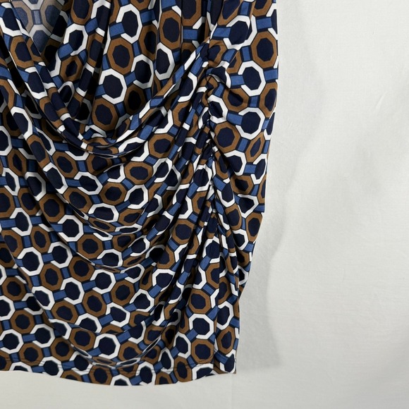 Michael Kors Sleeveless Top‎ Size 3x Geometric Print Zipper Detail - Picture 6 of 8